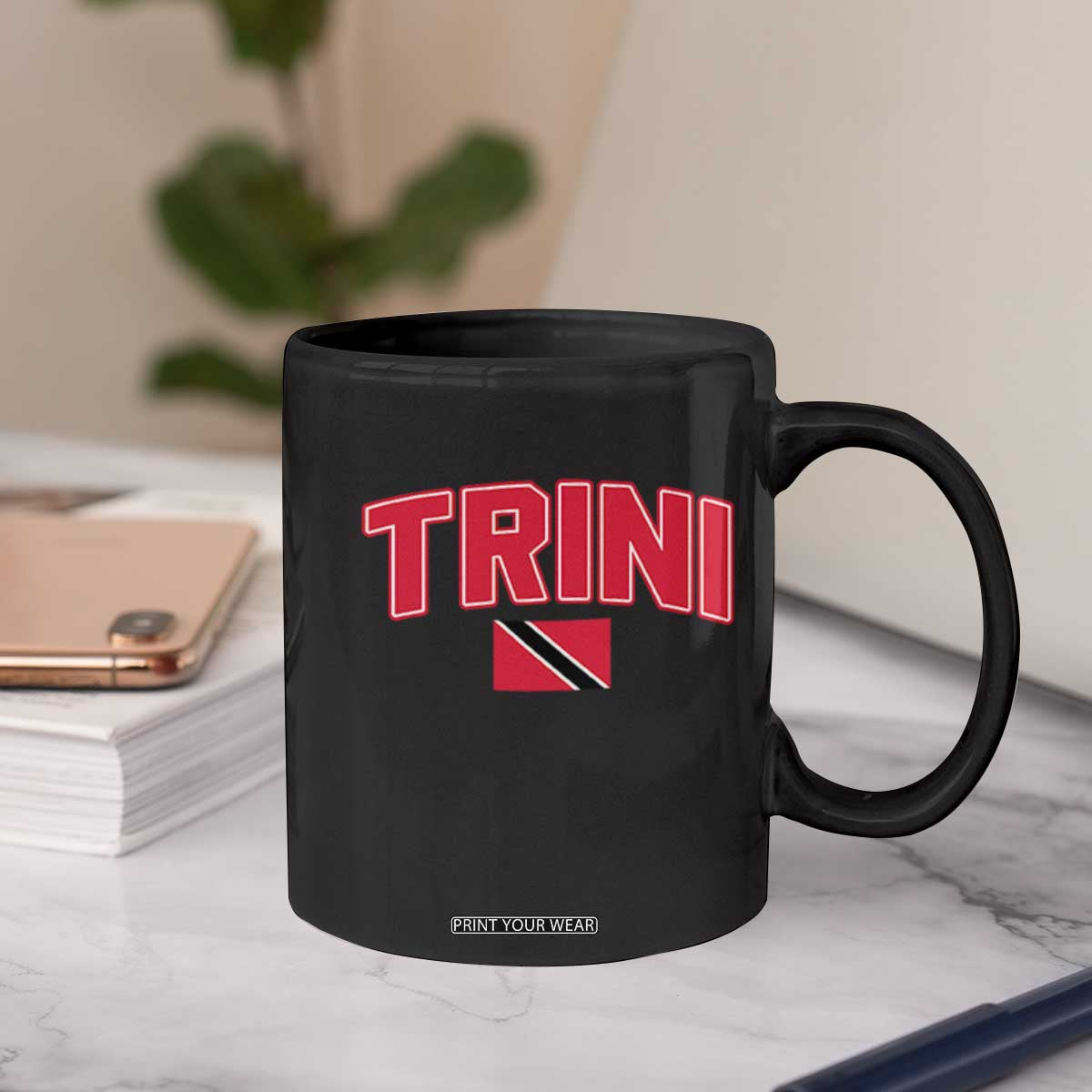 Trinidad and Tobago Flag Coffee Mug Trini Pride Vintage TS10 Print Your Wear