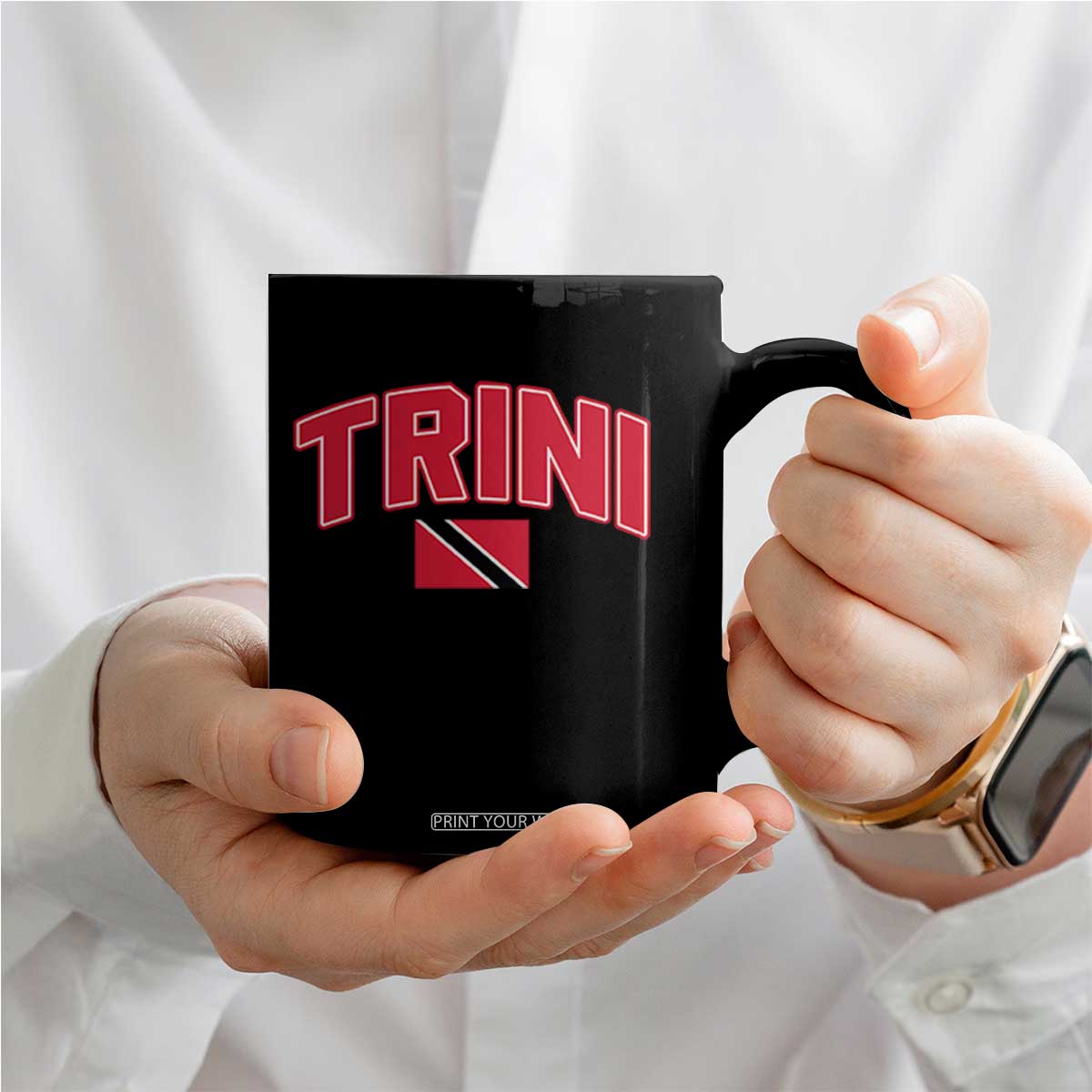 Trinidad and Tobago Flag Coffee Mug Trini Pride Vintage TS10 Print Your Wear