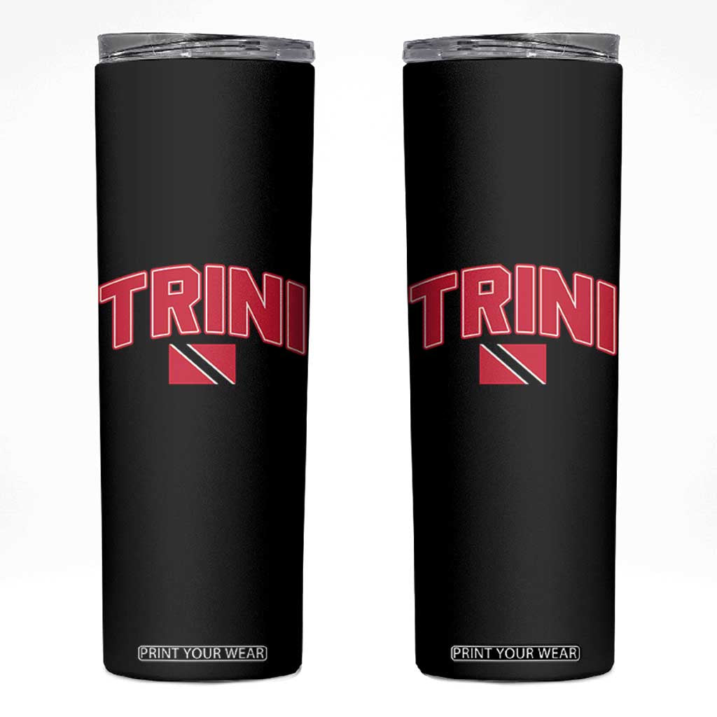 Trinidad and Tobago Flag Skinny Tumbler Trini Pride Vintage TS10 Black Print Your Wear