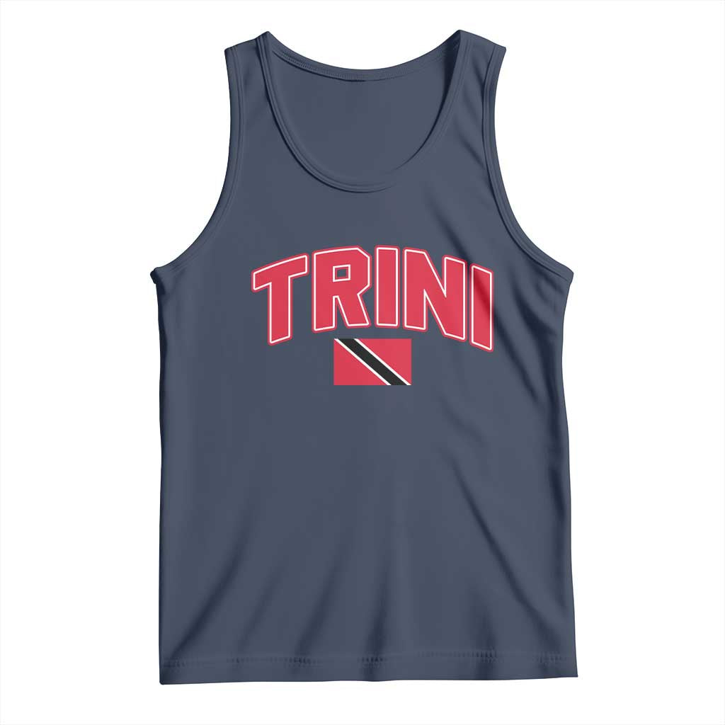 Trinidad and Tobago Flag Tank Top Trini Pride Vintage TS10 Navy Print Your Wear