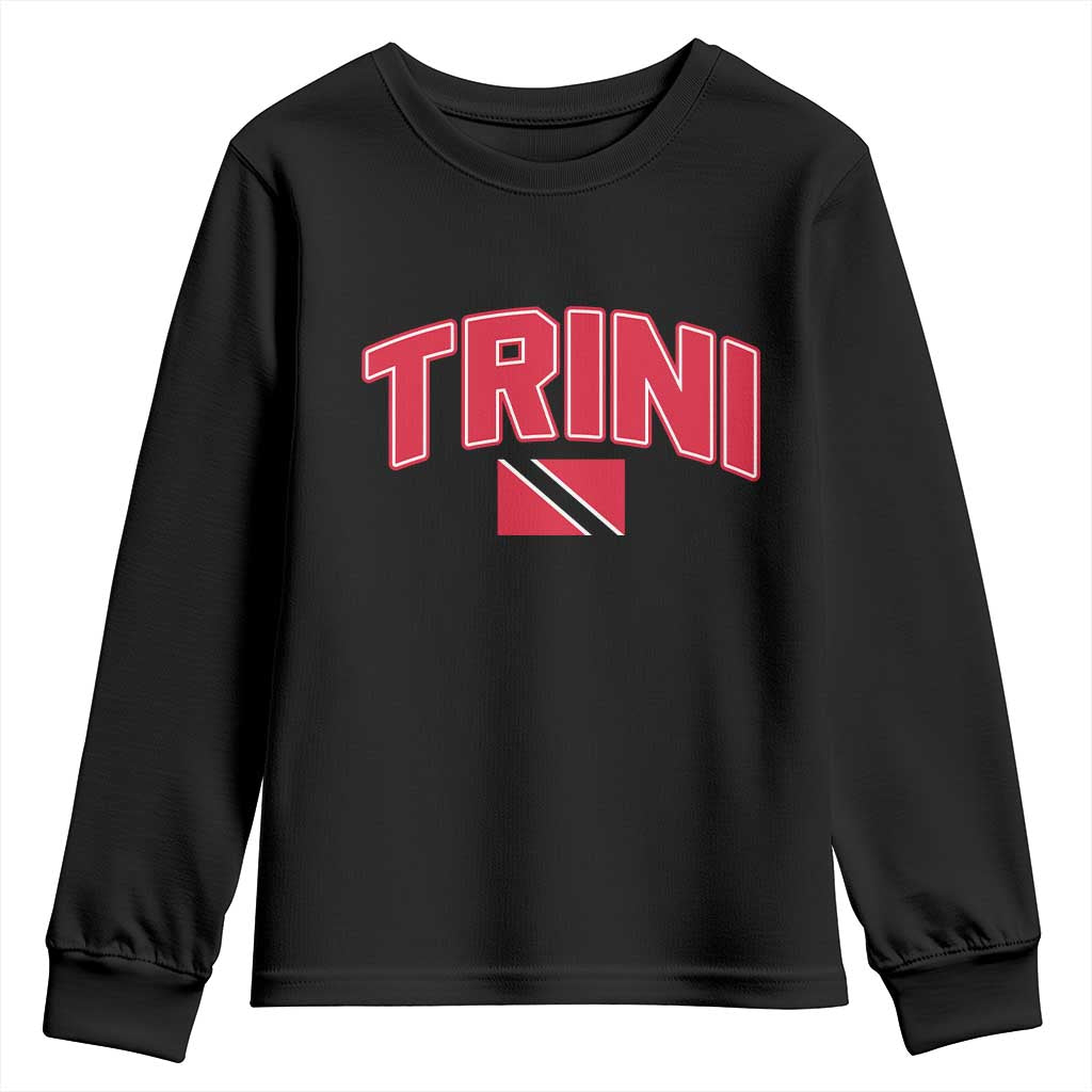Trinidad and Tobago Flag Youth Sweatshirt Trini Pride Vintage TS10 Black Print Your Wear