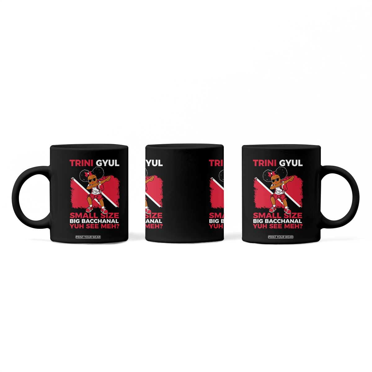 Trini Gyul Coffee Mug Funny Trinidadian Girl Afro Island Girls Caribbean TS10 Print Your Wear