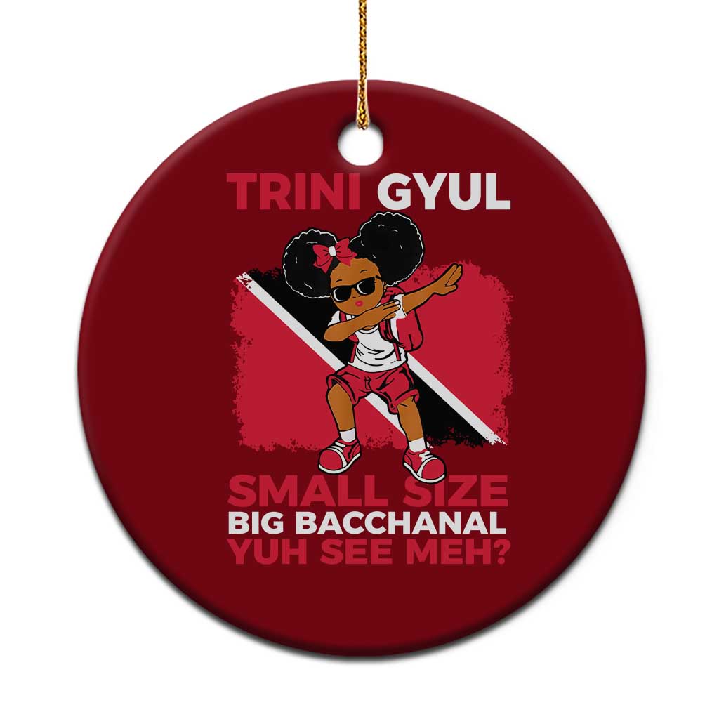 Trini Gyul Ceramic Ornament Funny Trinidadian Girl Afro Island Girls Caribbean TS10 1pc Red Print Your Wear