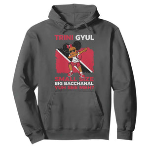 Trini Gyul Hoodie Funny Trinidadian Girl Afro Island Girls Caribbean TS10 Dark Heather Print Your Wear