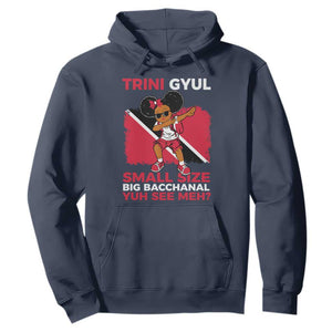 Trini Gyul Hoodie Funny Trinidadian Girl Afro Island Girls Caribbean TS10 Navy Print Your Wear