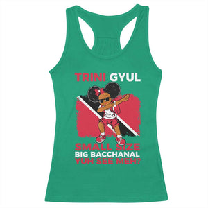 Trini Gyul Racerback Tank Top Funny Trinidadian Girl Afro Island Girls Caribbean TS10 Irish Green Print Your Wear