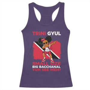 Trini Gyul Racerback Tank Top Funny Trinidadian Girl Afro Island Girls Caribbean TS10 Purple Print Your Wear