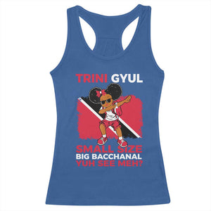 Trini Gyul Racerback Tank Top Funny Trinidadian Girl Afro Island Girls Caribbean TS10 Royal Blue Print Your Wear