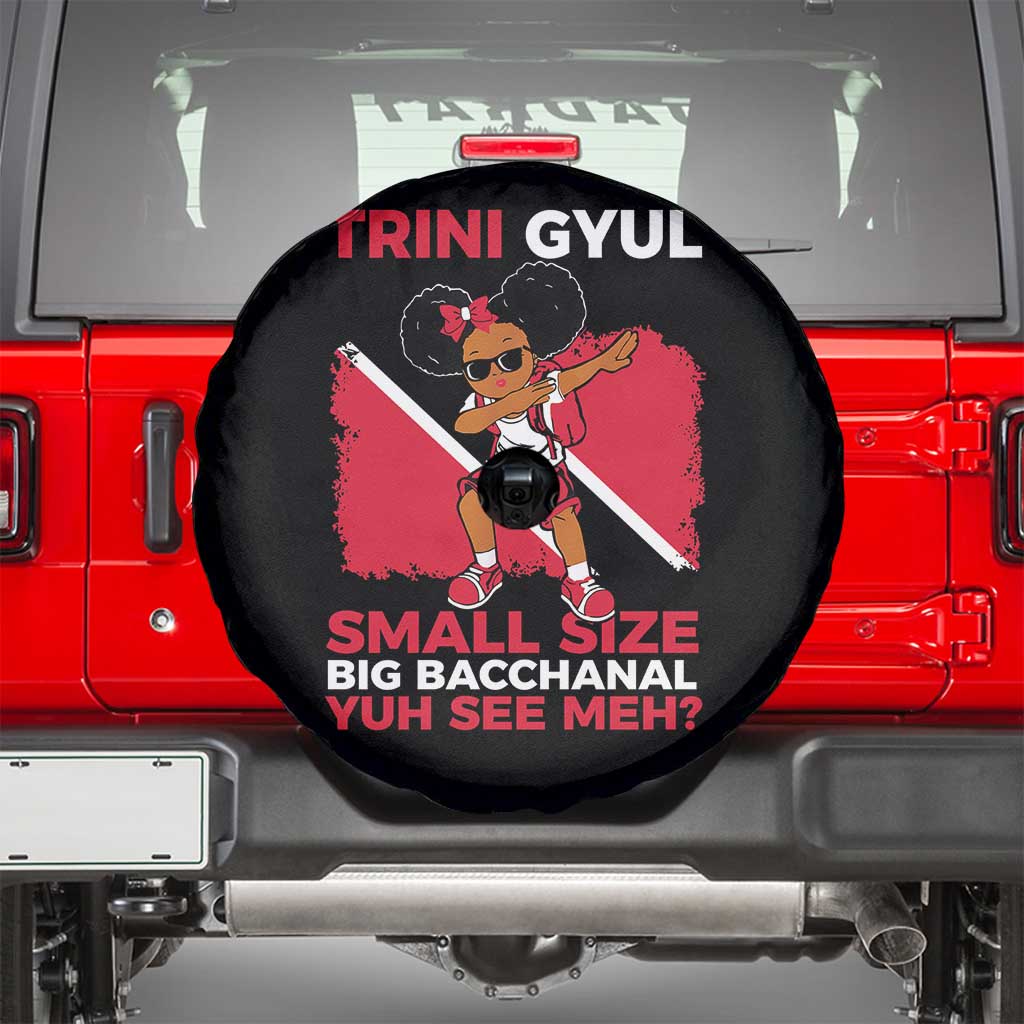 Trini Gyul Spare Tire Cover Funny Trinidadian Girl Afro Island Girls Caribbean TS10 Black Print Your Wear
