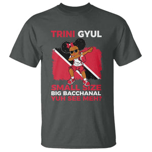 Trini Gyul T Shirt Funny Trinidadian Girl Afro Island Girls Caribbean TS10 Dark Heather Print Your Wear