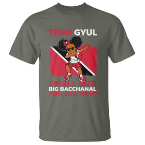 Trini Gyul T Shirt Funny Trinidadian Girl Afro Island Girls Caribbean TS10 Military Green Print Your Wear