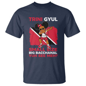 Trini Gyul T Shirt Funny Trinidadian Girl Afro Island Girls Caribbean TS10 Navy Print Your Wear