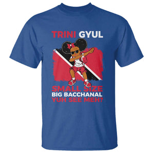 Trini Gyul T Shirt Funny Trinidadian Girl Afro Island Girls Caribbean TS10 Royal Blue Print Your Wear