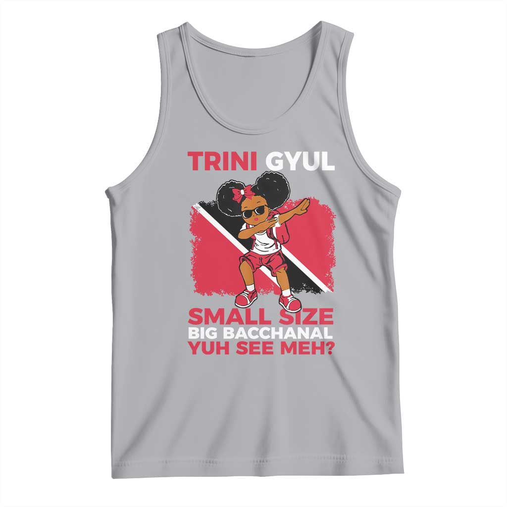 Trini Gyul Tank Top Funny Trinidadian Girl Afro Island Girls Caribbean TS10 Athletic Heather Print Your Wear