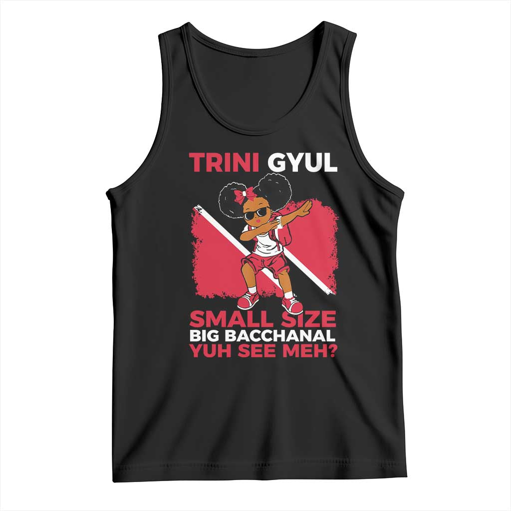 Trini Gyul Tank Top Funny Trinidadian Girl Afro Island Girls Caribbean TS10 Black Print Your Wear