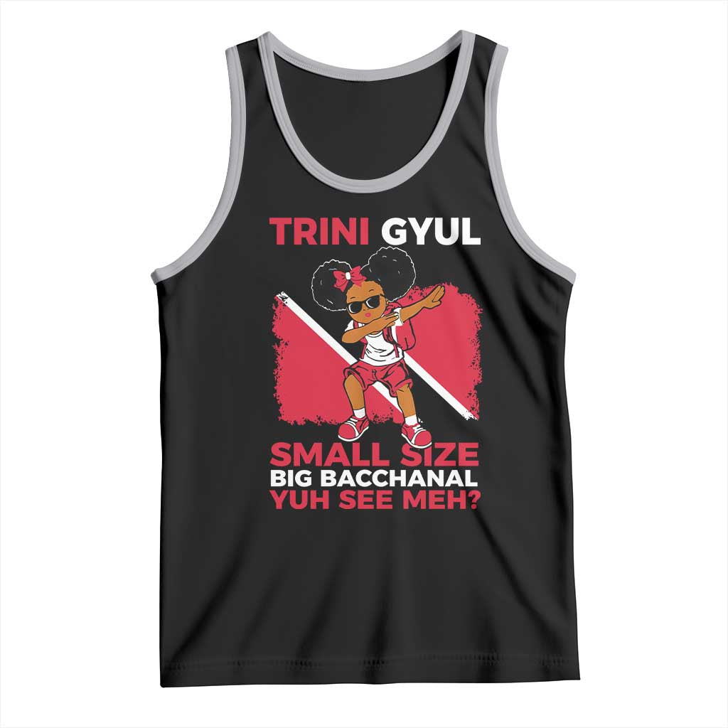 Trini Gyul Tank Top Funny Trinidadian Girl Afro Island Girls Caribbean TS10 Black Athletic Heather Print Your Wear