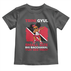 Trini Gyul Toddler T Shirt Funny Trinidadian Girl Afro Island Girls Caribbean TS10 Dark Heather Print Your Wear