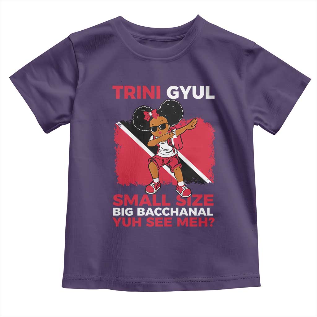 Trini Gyul Toddler T Shirt Funny Trinidadian Girl Afro Island Girls Caribbean TS10 Purple Print Your Wear