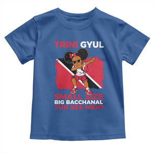 Trini Gyul Toddler T Shirt Funny Trinidadian Girl Afro Island Girls Caribbean TS10 Royal Blue Print Your Wear
