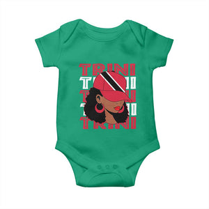 Proud Trini Afro Black Woman Baby Onesie Trinidad and Tobago Flag Pride TS10 Irish Green Print Your Wear