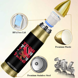 Proud Trini Afro Black Woman Bullet Tumbler Trinidad and Tobago Flag Pride TS10 Print Your Wear