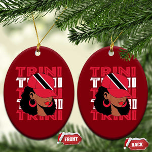 Proud Trini Afro Black Woman Ceramic Ornament Trinidad and Tobago Flag Pride TS10 Print Your Wear