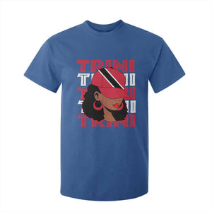 Proud Trini Afro Black Woman T Shirt For Kid Trinidad and Tobago Flag Pride TS10 Royal Blue Print Your Wear