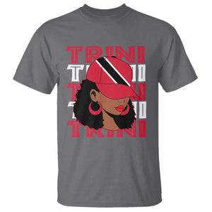 Proud Trini Afro Black Woman T Shirt Trinidad and Tobago Flag Pride TS10 Charcoal Print Your Wear