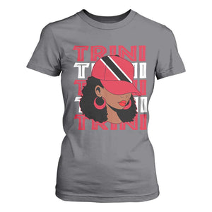 Proud Trini Afro Black Woman T Shirt For Women Trinidad and Tobago Flag Pride TS10 Charcoal Print Your Wear