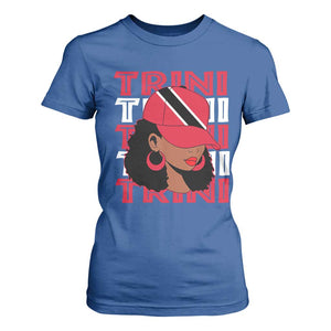 Proud Trini Afro Black Woman T Shirt For Women Trinidad and Tobago Flag Pride TS10 Royal Blue Print Your Wear