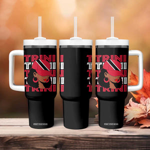 Proud Trini Afro Black Woman Tumbler With Handle Trinidad and Tobago Flag Pride TS10 Print Your Wear