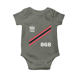 Trinidad and Tobago Flag Baby Onesie 868 Trini Soccer Fan TS10 Military Green Print Your Wear