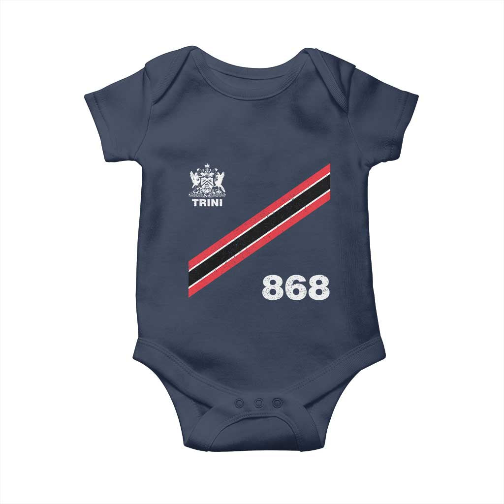 Trinidad and Tobago Flag Baby Onesie 868 Trini Soccer Fan TS10 Navy Print Your Wear
