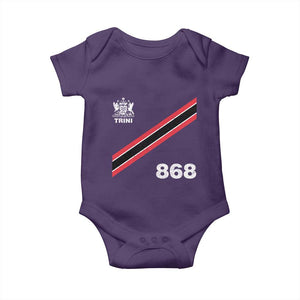 Trinidad and Tobago Flag Baby Onesie 868 Trini Soccer Fan TS10 Purple Print Your Wear