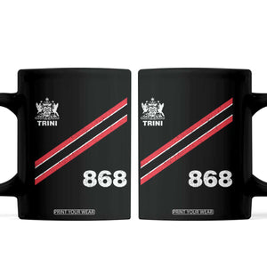 Trinidad and Tobago Flag Coffee Mug 868 Trini Soccer Fan TS10 Black Print Your Wear