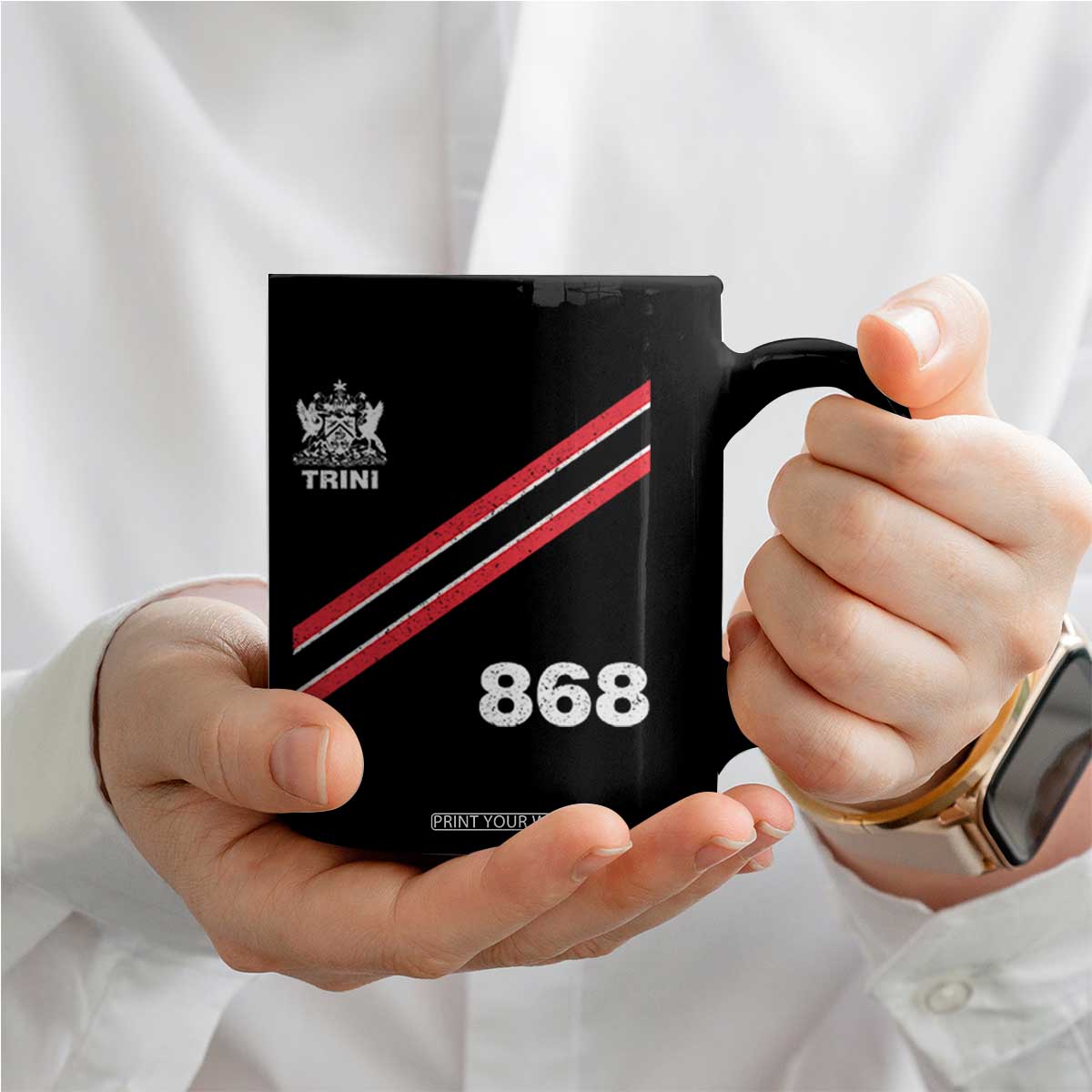 Trinidad and Tobago Flag Coffee Mug 868 Trini Soccer Fan TS10 Print Your Wear