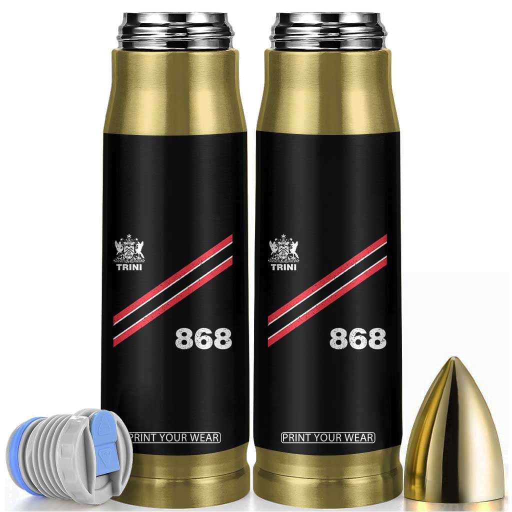 Trinidad and Tobago Flag Bullet Tumbler 868 Trini Soccer Fan TS10 Black Print Your Wear