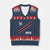 Trinidad and Tobago Flag V-Neck Knit Sweater Vest 868 Trini Soccer Fan TS10 Navy Red Print Your Wear