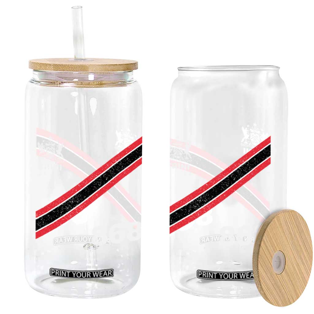 Trinidad and Tobago Flag Glass Can 868 Trini Soccer Fan TS10 Print Your Wear