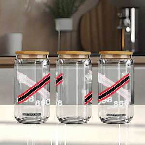 Trinidad and Tobago Flag Glass Can 868 Trini Soccer Fan TS10 Print Your Wear