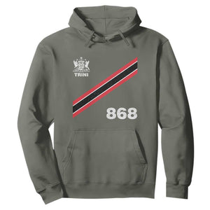 Trinidad and Tobago Flag Hoodie 868 Trini Soccer Fan TS10 Military Green Print Your Wear
