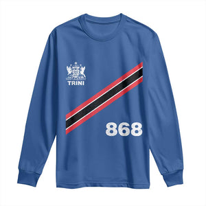 Trinidad and Tobago Flag Long Sleeve Shirt 868 Trini Soccer Fan TS10 Royal Blue Print Your Wear