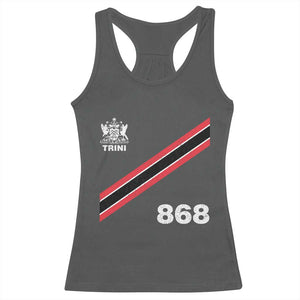 Trinidad and Tobago Flag Racerback Tank Top 868 Trini Soccer Fan TS10 Dark Heather Print Your Wear