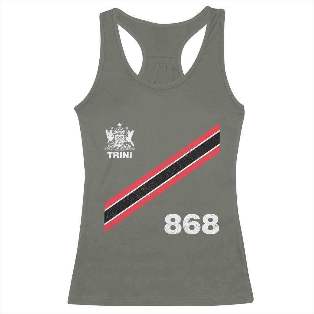 Trinidad and Tobago Flag Racerback Tank Top 868 Trini Soccer Fan TS10 Military Green Print Your Wear