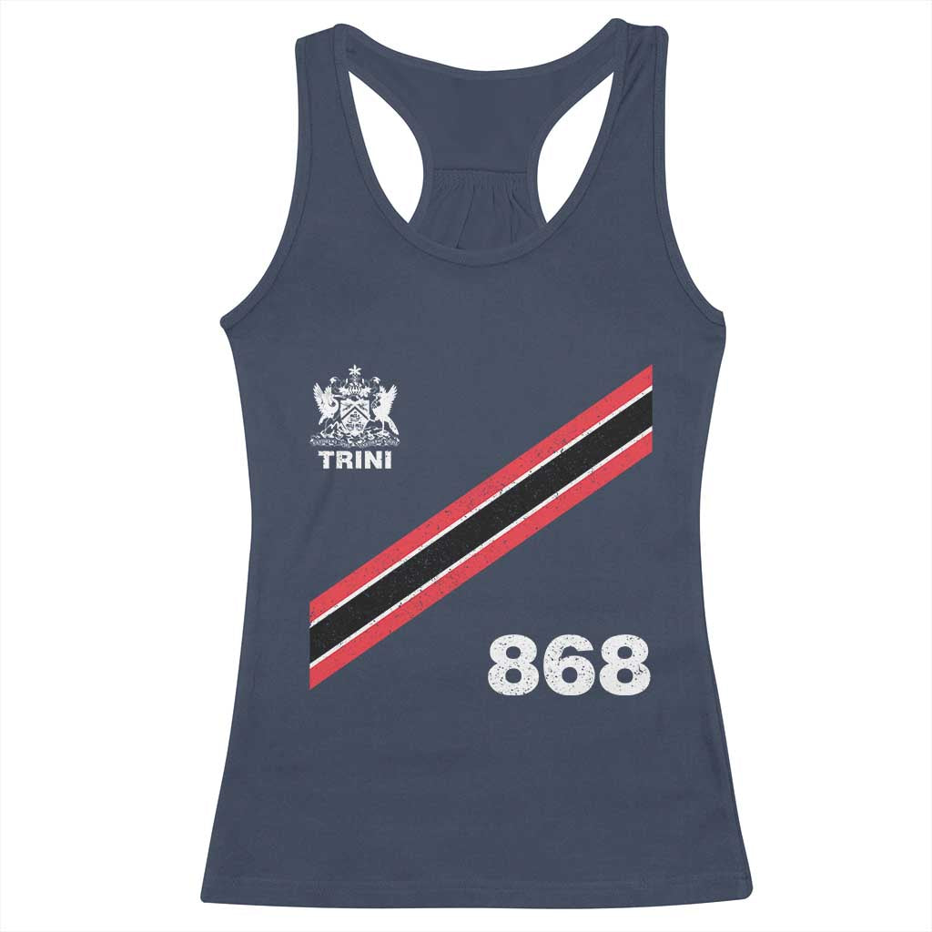 Trinidad and Tobago Flag Racerback Tank Top 868 Trini Soccer Fan TS10 Navy Print Your Wear