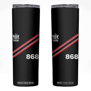 Trinidad and Tobago Flag Skinny Tumbler 868 Trini Soccer Fan TS10 Black Print Your Wear