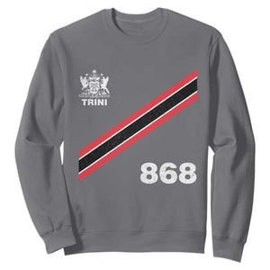 Trinidad and Tobago Flag Sweatshirt 868 Trini Soccer Fan TS10 Charcoal Print Your Wear