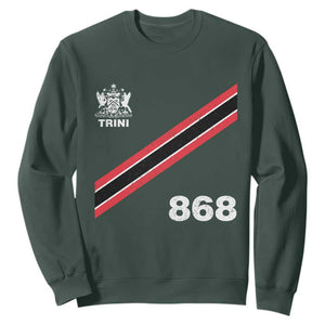 Trinidad and Tobago Flag Sweatshirt 868 Trini Soccer Fan TS10 Dark Forest Green Print Your Wear