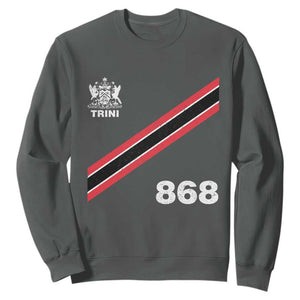 Trinidad and Tobago Flag Sweatshirt 868 Trini Soccer Fan TS10 Dark Heather Print Your Wear