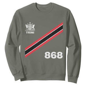 Trinidad and Tobago Flag Sweatshirt 868 Trini Soccer Fan TS10 Military Green Print Your Wear